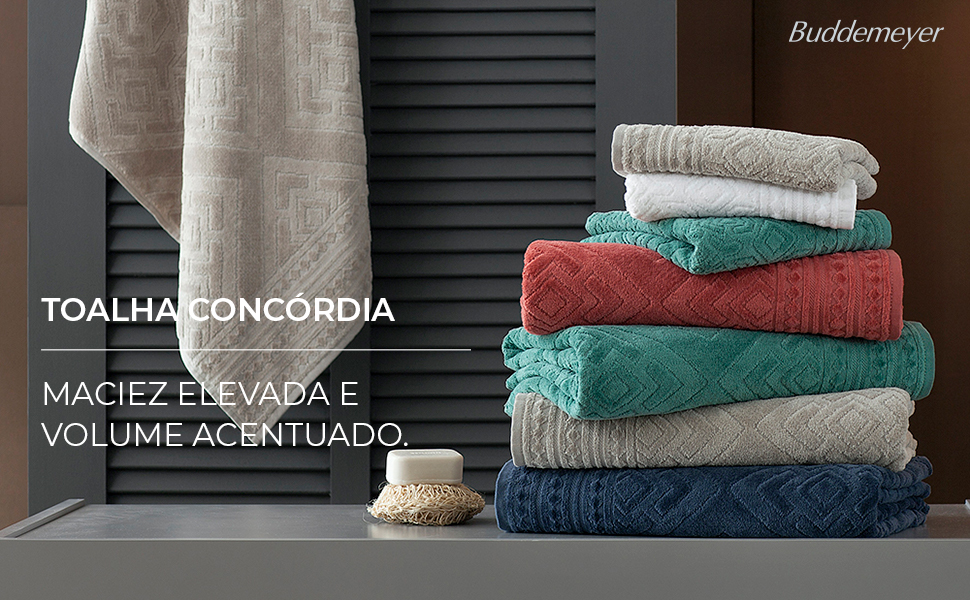 Buddemeyer Jogo de Toalhas Concórdia Gigante Azul 4 Peças na Amazon
