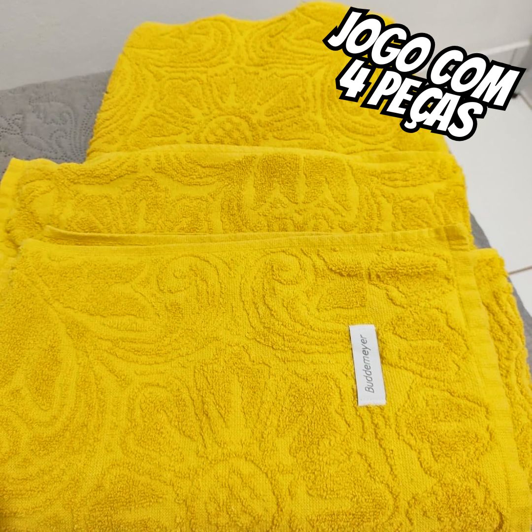 Buddemeyer Jogo de toalhas Florentina Banho Amarelo 4 peças na Amazon