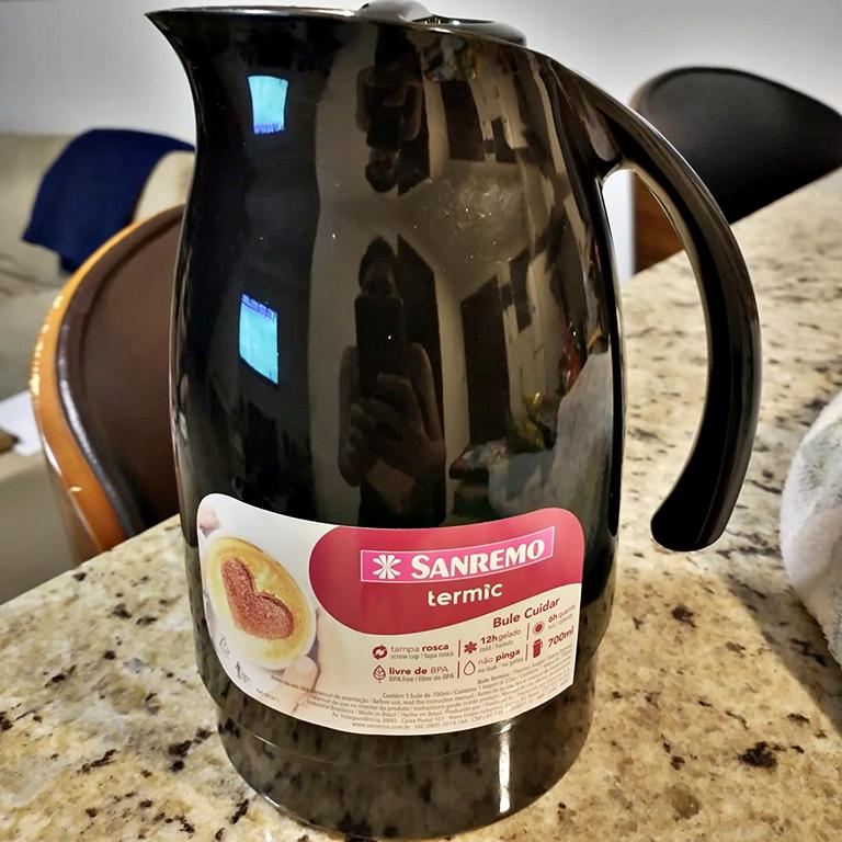 Bule Térmico Sanremo Cuidar Preto 700ml Ref.: Sr10111pt na Amazon