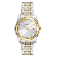 Bulova Relógio Masculino Clássico De Dois Tons,  98H18, Prata, Vestido na Amazon