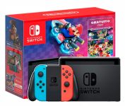 Bundle Nintendo Switch™ V2 Neon + Mario Kart™ 8 + 3 Meses de Assinatura Nintendo Switch Online na Amazon