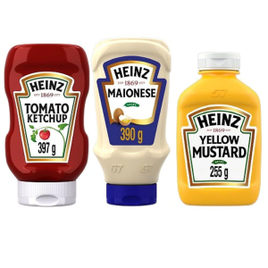 Burguer Kit Heinz Ketchup Tradicional 397g  + Maionese 390g + Mostarda 255g na Ponto