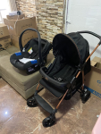 Burigotto Carrinho de Bebê com Bebê Conforto Ecco, Até 15 kg, Vermelho na Amazon