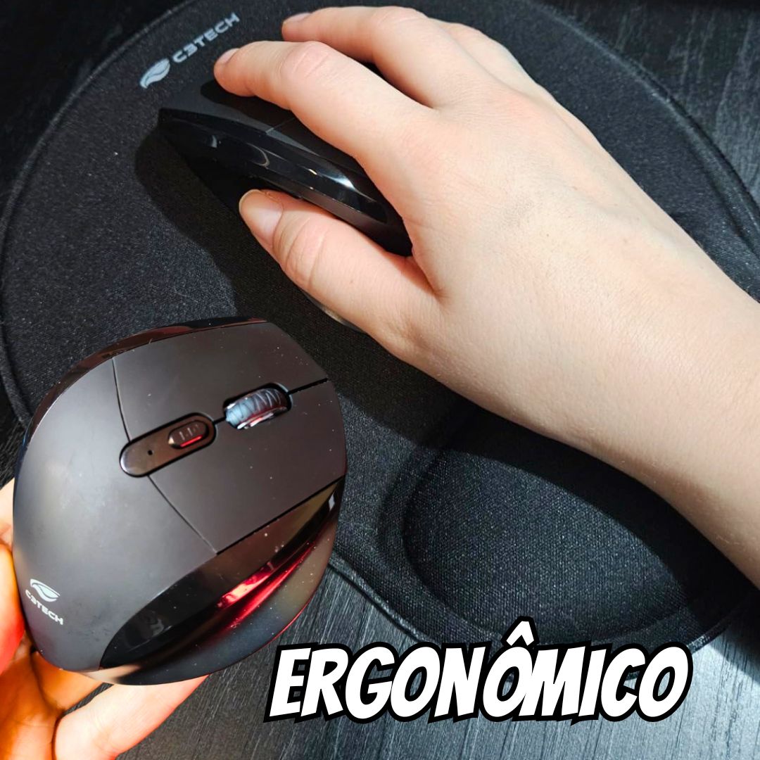 C3Tech Mouse sem fio Preto M-W120BK – formato ergonomico projetado para oferecer conforto, com 6Botoes, ate 1600DPI ajustavel, WIFI na Amazon