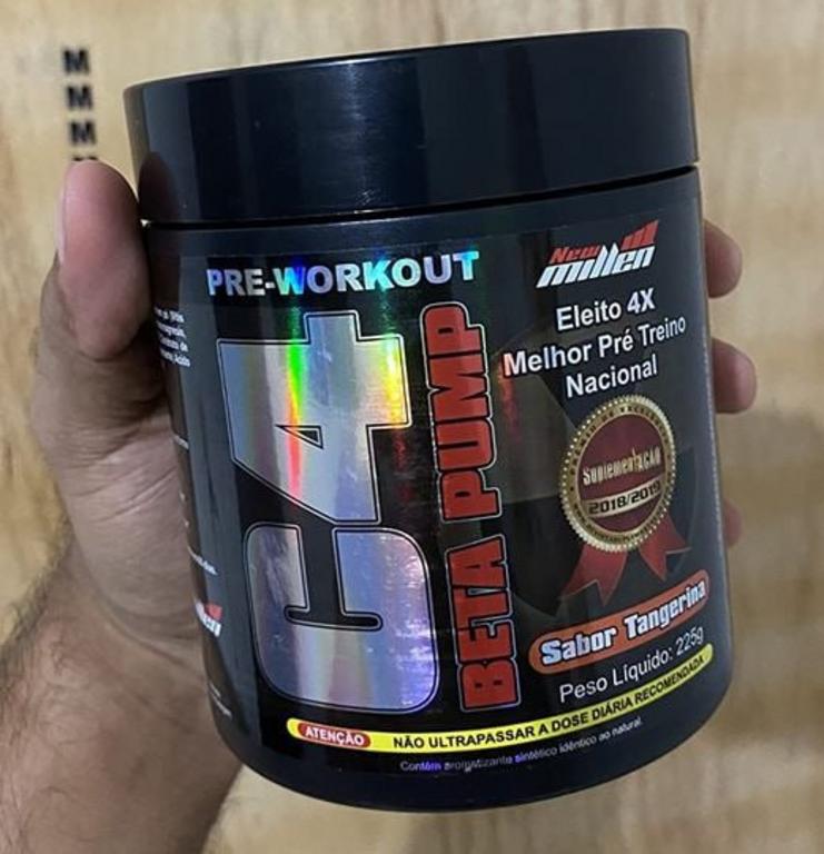 C4 Beta Pump Extreme Pre-Workout Tangerina, New Millen, 225g na Amazon
