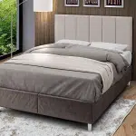 Cabeceira Cama de Casal Ofertamo Queen 1,60m – Bege Claro na Amazon