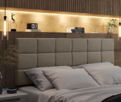 Cabeceira Cama de Casal Ofertamo Queen 1,60m – Bege Claro na Amazon