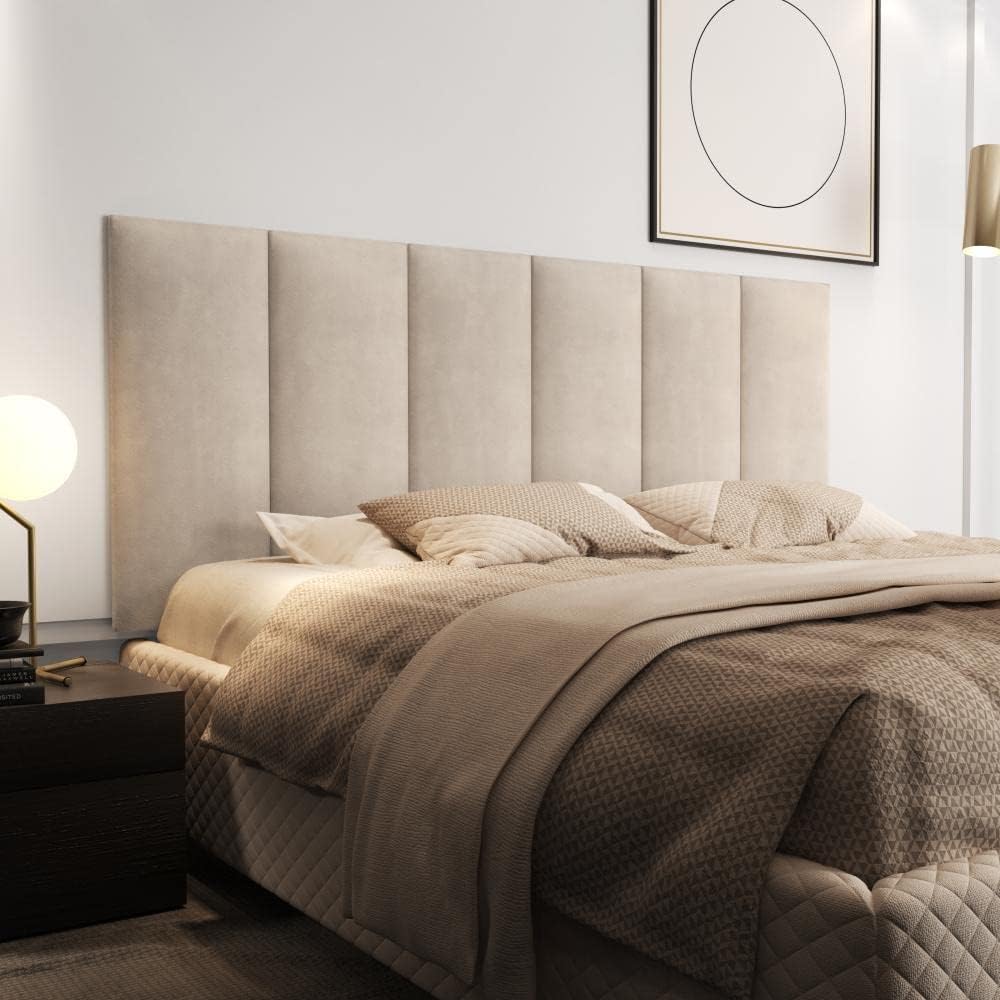 Cabeceira Madri Cama Casal Queen 1,60m Areia na Amazon