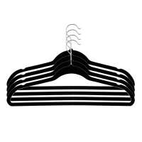 Cabide De Veludo 10 Peças Preto - Casual Home na Americanas