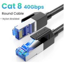 Cabo de Rede Ugreen Cat 8 Trançado Redondo 0,5m RJ45 na Shopee