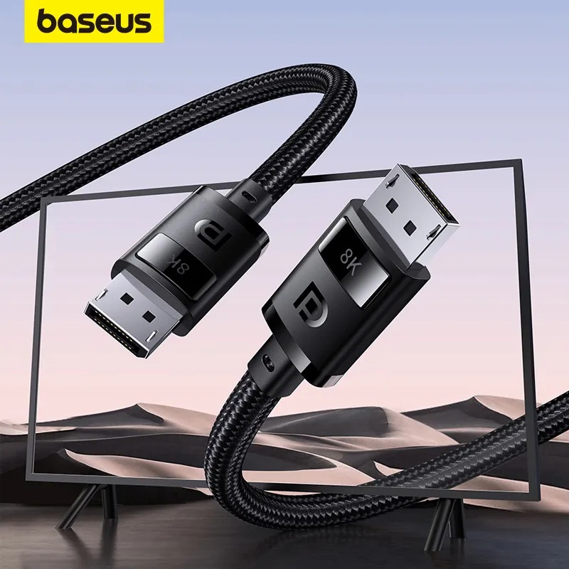 Cabo Displayport 8K Baseus 1M na Aliexpress