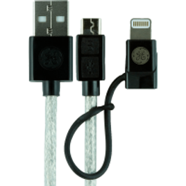 Cabo Micro USB General Electric Pro 1,8M Com Adaptador Lightning na Saraiva