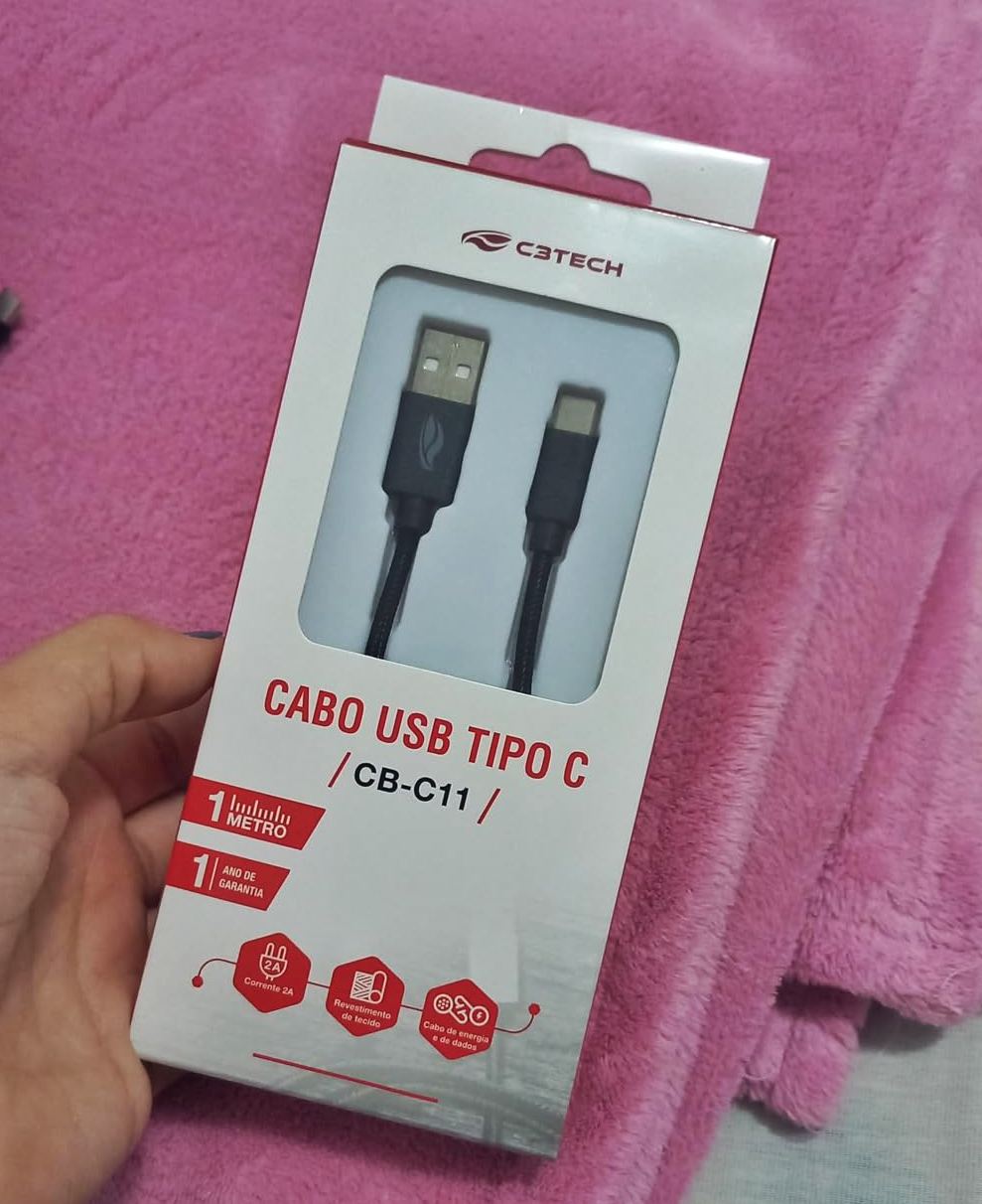 Cabo USB, C 1 M, 2 A, Cb-C11Bk, C3Tech na Amazon