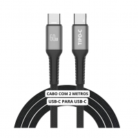 Cabo USB-C 2 Metros Tipo C Turbo 60W Ultra Rapido Nylon Trançado E Reforçado Android E Iphone - Marketplace na Amazon