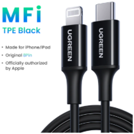 Cabo USB-C para Lightning Ugreen MFi PD20W na Aliexpress