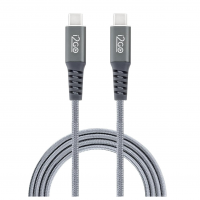 Cabo USB-C + USB-C I2GO 2m 3A Nylon Trançado Chumbo - I2GO PRO na Amazon