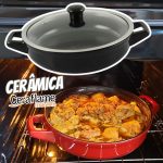 Caçarola de Cerâmica Ceraflame – Buffet Duo 28cm – 2,5 Litros – Preto na Amazon
