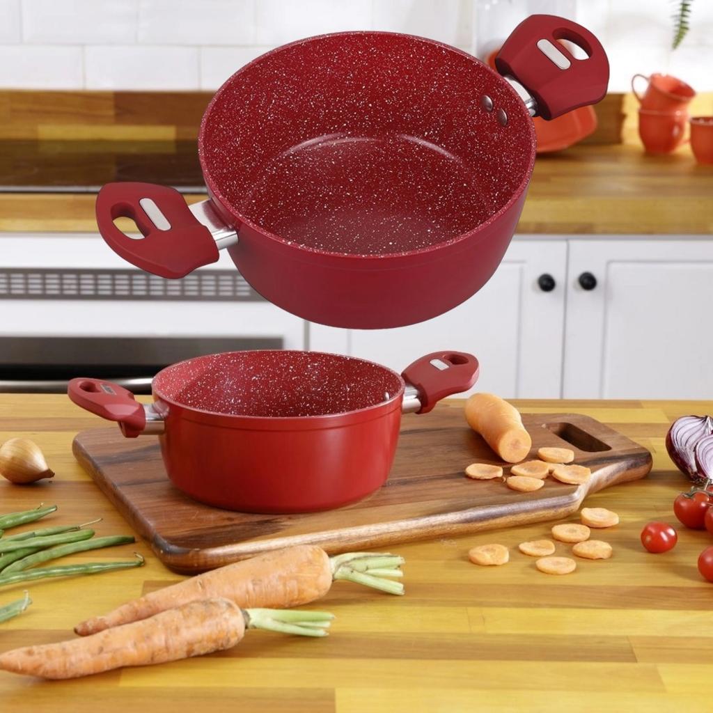 Caçarola sem Tampa DreamCook Antiaderente 20cm Vermelha – Classic Home na Americanas
