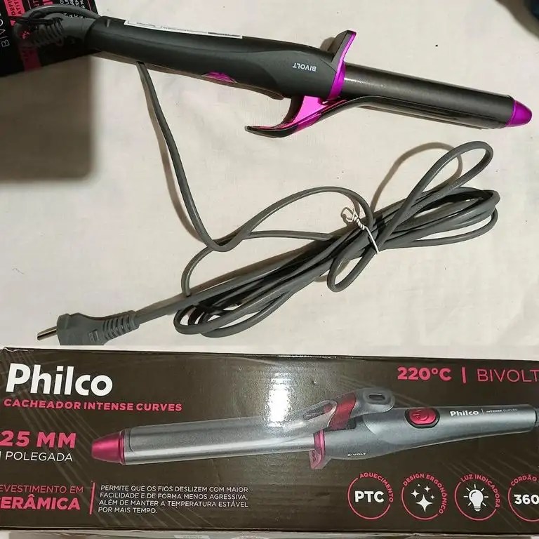 Cacheador Phico Cachos de 25mm. Revestimento em cerâmica, PEC15 Intense Curves Bivolt na Amazon