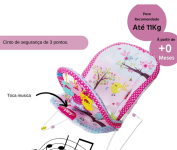 Cadeira de Descanso Infantil Musical Jardim Rosa – Protek na Amazon