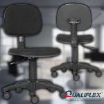 Cadeira de Escritório com rodinhas Tecido – QualiFlex na Amazon