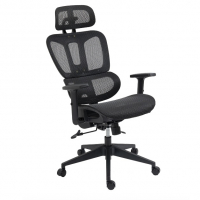 Cadeira De Escritório Dr. Office Business, Preta, Mesh, 2D Com 7cm De Altura Ajustável, Suporta Até 120kg na Terabyte Shop