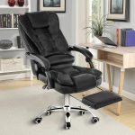 Cadeira de escritório presidente, cadeira de home office com apoio para os pés e encosto ajustável na Amazon