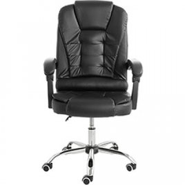 Cadeira de Escritório Presidente com Massagem Preta - Office Basics na Americanas
