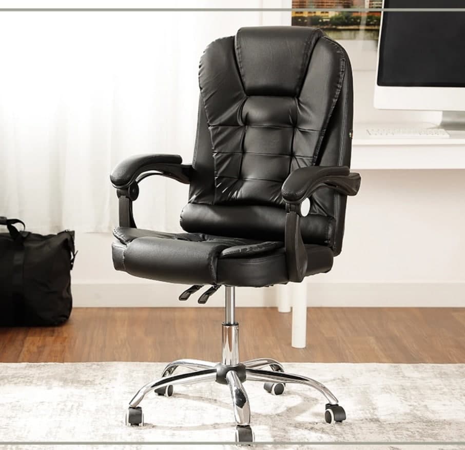 Cadeira de Escritório Presidente com Massagem Preta – Office Basics na Americanas