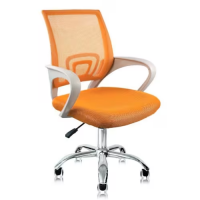 Cadeira De Escritório Secretária Base Cromada Com Rodinha Fortt Lisboa Laranja - CSF02-LJ - Marketplace na Casas Bahia