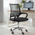 Cadeira de Escritório Secretária Base Preta com Rodinha Fortt Roma Preta – CSF06-P – Preto na Casas Bahia