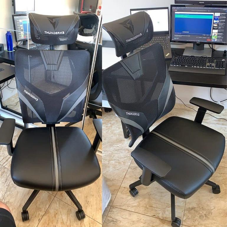 Cadeira Ergonomic, Thunderx3, Yama1, Preta na Amazon