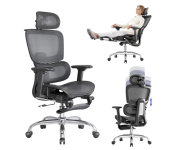 Cadeira Ergonômica de Escritório com Encosto Ajustável 3D, Apoio de Braço 3D, Suporte Lombar Adaptativo 2D, Malha Respirável, Preta na Amazon