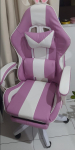 Cadeira gamer fofa com orelhas de coelho, cadeira ergonômica de jogos para meninas com apoio de pés e apoio de cabeça (Roxo) na Amazon