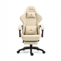 Cadeira Gamer KBM! GAMING Tempest CG600, Branco, Com Almofadas, Descanso Para Pernas Retrátil na KaBuM!