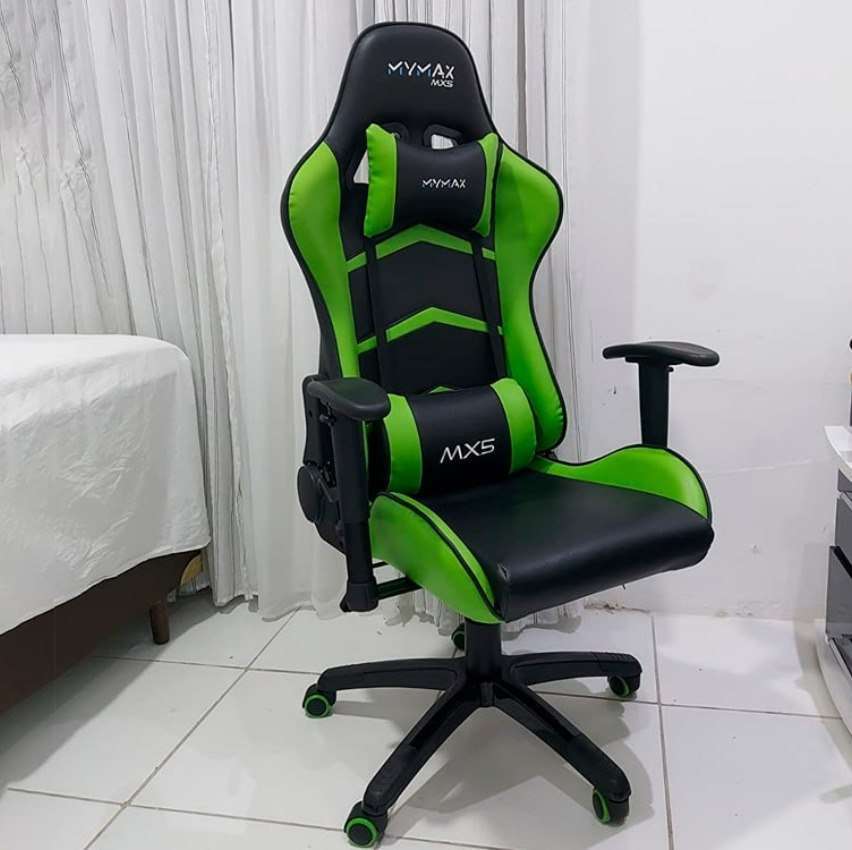 Cadeira Gamer MX5 Giratoria Preto e Verde, Mymax, 25.009176, Preto e Verde na Amazon