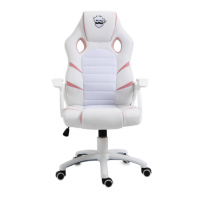 Cadeira Gamer Ninja Hiryu, Branco E Rosa, Suporta Até 180KG na Terabyte Shop