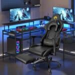 Cadeira Gamer Python Fly Deluxe, Design Ergonômico, Ajuste De 90-150 Graus, Design Preto E Dourado na Amazon
