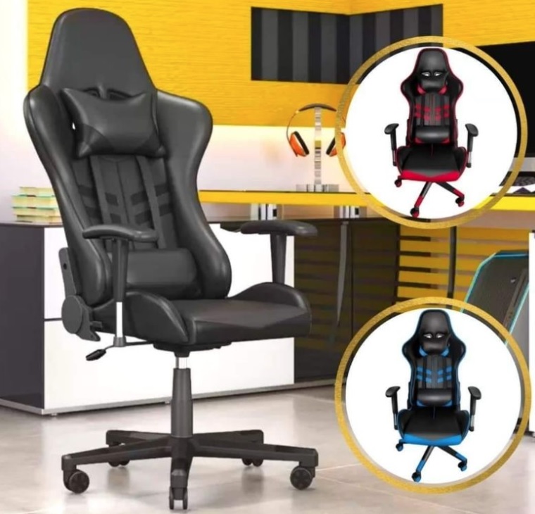 Cadeira Gamer Reclinável Preta e Vermelha – GAM-VE1 AC Comercial na Magazine Luiza