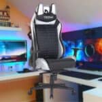 Cadeira Gamer Techni Sport Reclinável Giratória Preta e Cinza TS61 na Aliexpress