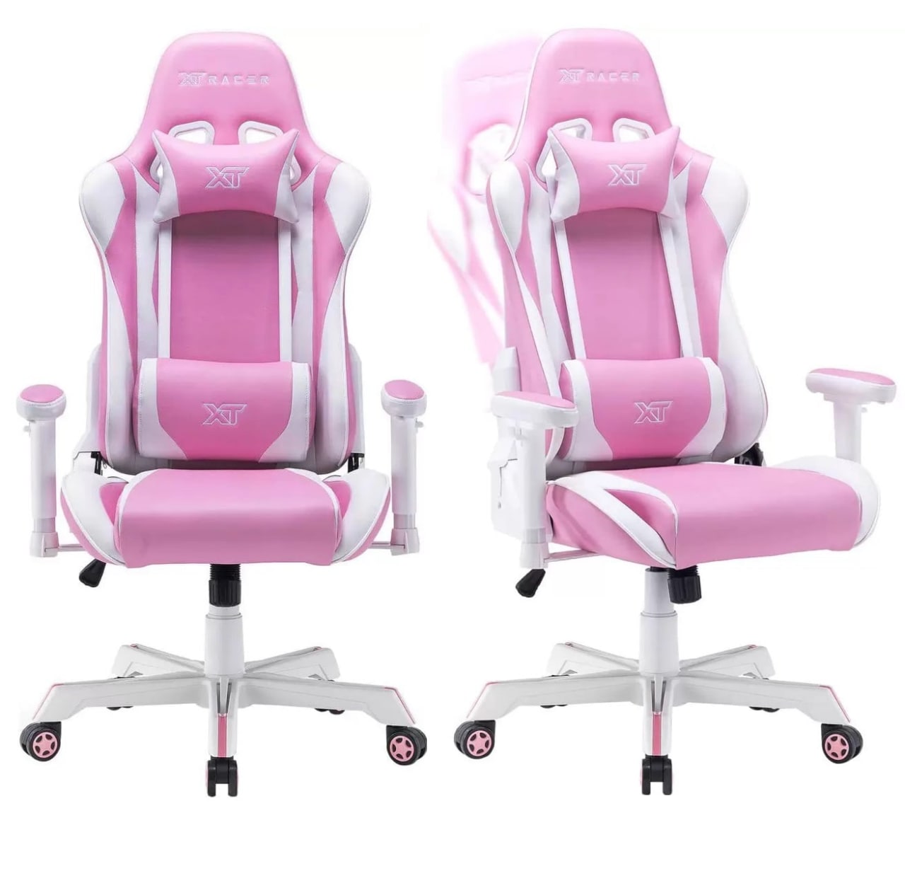 Cadeira Gamer XT Racer Reclinável Giratória - Rosa e Branco Wind Series na Magazine Luiza