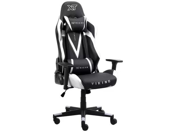Cadeira Gamer XT Racer Reclinável Giratória – Preto e Branco Viking Series na Magazine Luiza