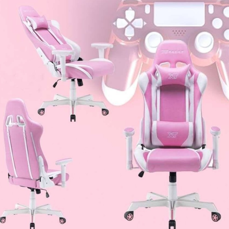 Cadeira Gamer XT Racer Reclinável Giratória – Rosa e Branco Wind Series na Magazine Luiza