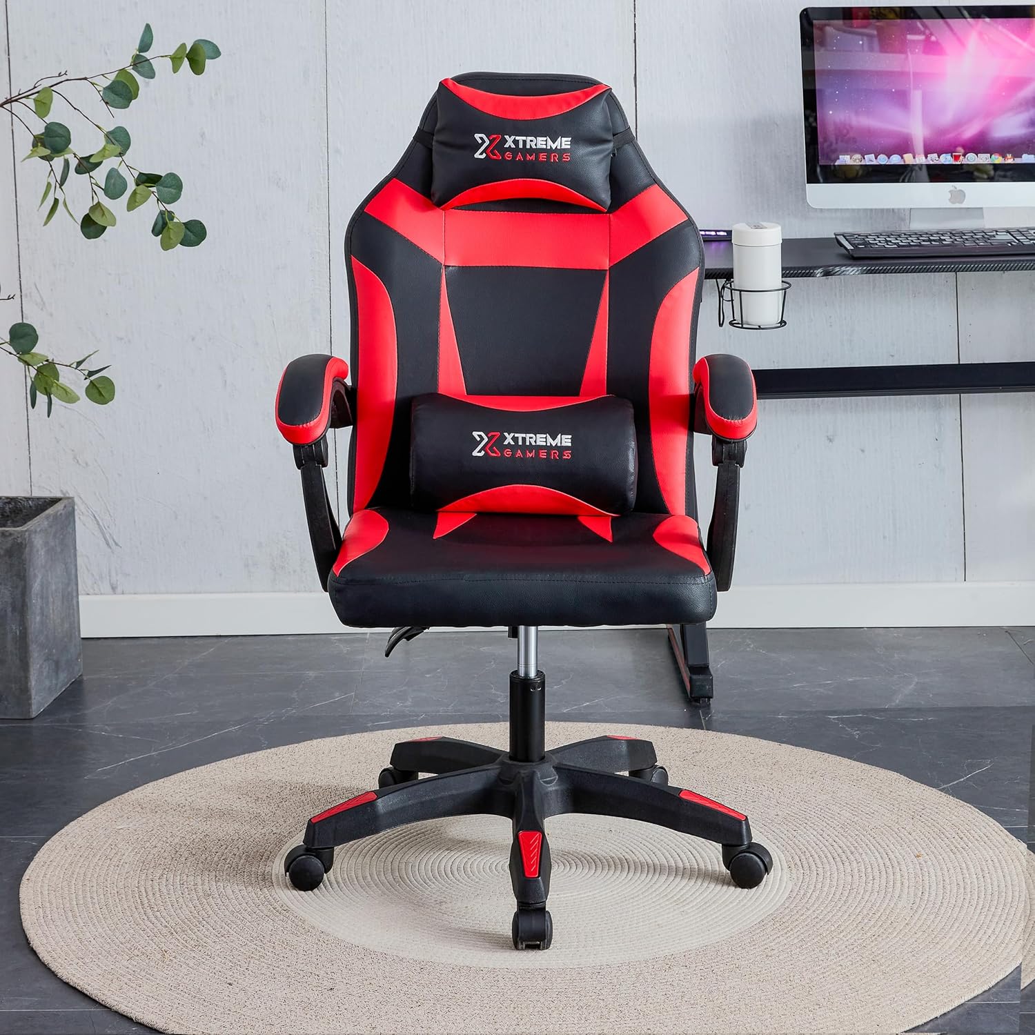 Cadeira Gamers XTreme Supra Ergonômica, Confortável e Design Moderno Estilo para Jogadores Exigentes, Apoio para Cabeça, Braços e Pés, na Cor Preta e Vermelha. na Amazon