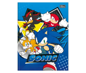 Caderno Brochura Tilibra Capa Dura Universitário Sonic 80 Folhas – Capa Azul – 4 Personagens na Amazon
