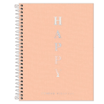 Caderno capa plástica colegial 1×1 80 folhas Happy Coral pastel Tilibra na Amazon