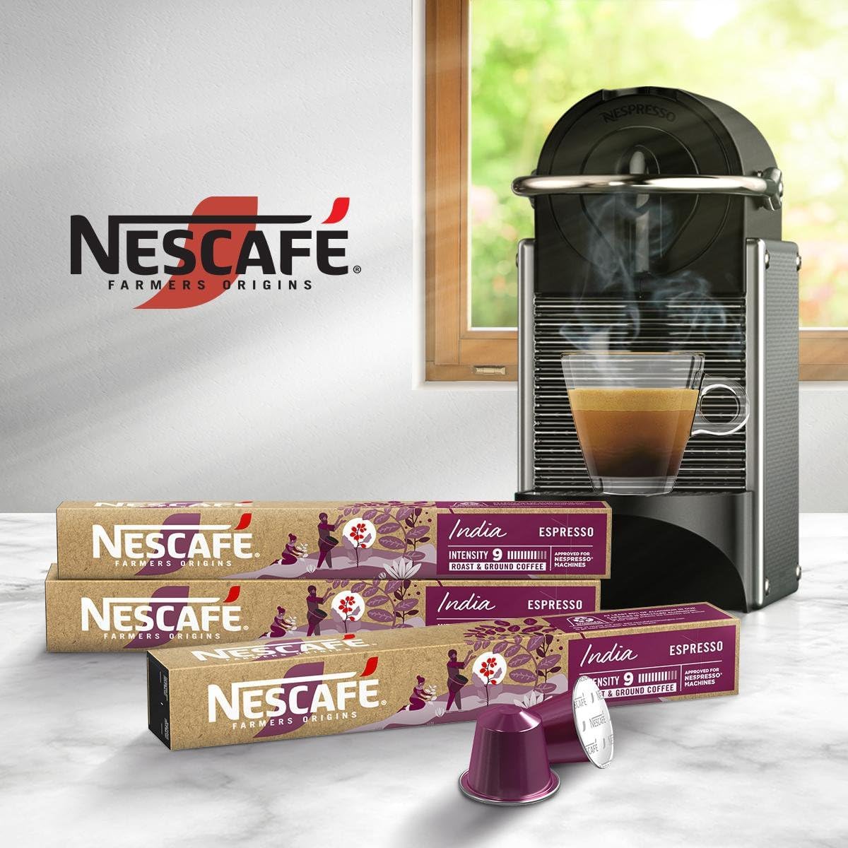 Café em Cápsula Compatível com Nespresso Nescafé Farmers Origins Índia 10 Cápsulas na Amazon
