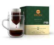 Café Orgânico Orfeu Drip Coffee, 100% Arabica, Torra Média, 10 saches na Amazon