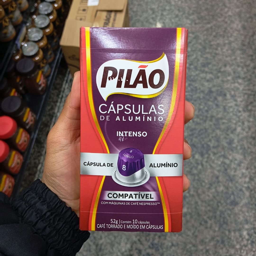 Café Pilão Intenso Lungo 08, caixa com 10 Cápsulas de alumínio na Amazon Café Pilão Intenso Lungo 08, caixa com 10 Cápsulas de alumínio na Amazon