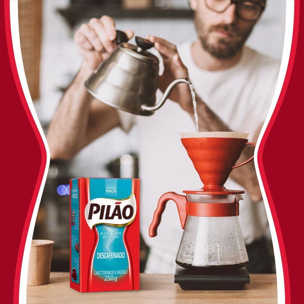 Café Pilão Torrado e Moído Descafeinado Vácuo 250g na Amazon